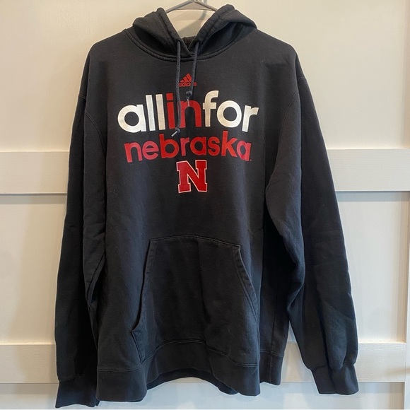 adidas Other - Adidas Black Nebraska Hoodie